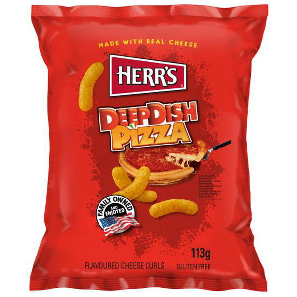 Herrs Deep Dish Pizza Cheese Curls 113g -MHD 14.09.2024-