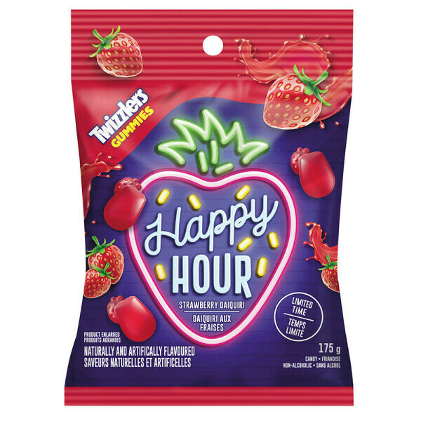 Twizzlers Happy Hour Strawberry Daiquiri Gummies 175g  -MHD:30.04.24-