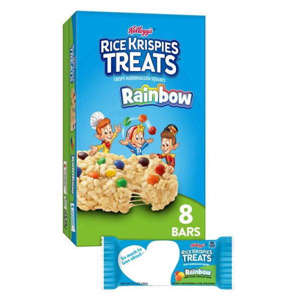 Kelloggs Rice Krispies Treats Rainbow 8 Pack 176g -MHD: 22.07.24-