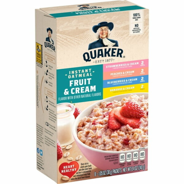 Quaker Instant Oatmeal - Fruit & Cream 240g  -MHD:10.06.24-