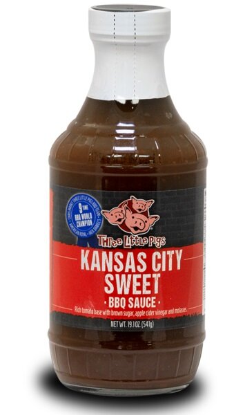 Three Little Pigs Kansas City Sweet BBQ Sauce 541g