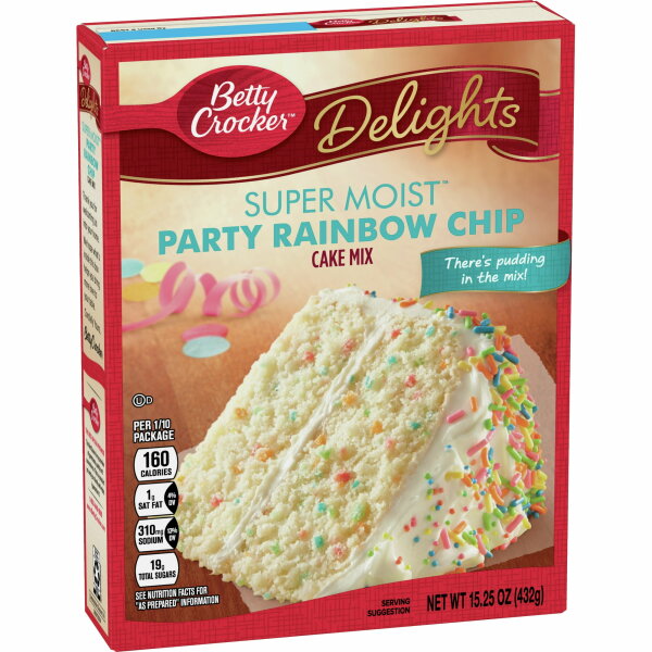 Betty Crocker Super Party Rainbow Chip Cake Mix 375g